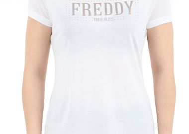 Μπλούζα Κοντομάνικη Freddy Mε Τύπωμα Και Τρουκς S0WALT1-W Γυναικείο - Freddy - 