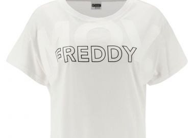 Μπλούζα Κοντομάνικη Freddy Με Τύπωμα Στο Στήθος F0WFTT3-W Γυναικείο - Freddy - 