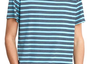 Μπλούζα Κοντομάνικη Funky Buddha Με Ριγέ Μοτίβο FBM013-303-04-RETRO BLUE Ανδρικό - Funky Buddha - 