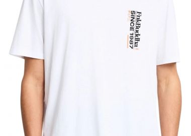 Μπλούζα Κοντομάνικη Funky Buddha Με Τύπωμα FBM013-037-04-OPTICAL WHITE Ανδρικό - Funky Buddha - 