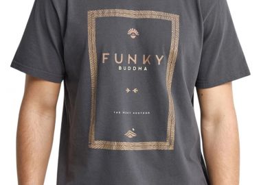 Μπλούζα Κοντομάνικη Funky Buddha Με Τύπωμα FBM013-044-04-ANTHRACITE Ανδρικό - Funky Buddha - 