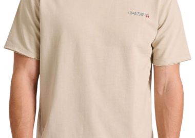 Μπλούζα Κοντομάνικη Funky Buddha Relaxed Fit Με Τύπωμα Στην Πλάτη FBM010-028-04-ASH Ανδρικό - Funky Buddha - 