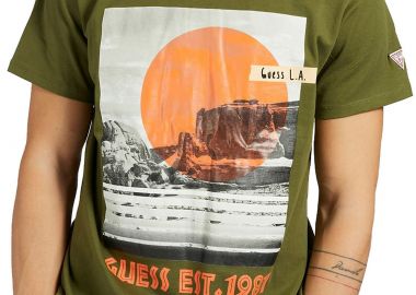 Μπλούζα Κοντομάνικη Guess Print M1GI54I3Z11-GU0-G8DA Ανδρικό - Guess - 