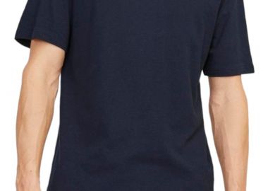 Μπλούζα Κοντομάνικη Jack & Jones Jprcc Soft Linen Blend 12252797-Night Sky Ανδρικό - Jack & Jones - 