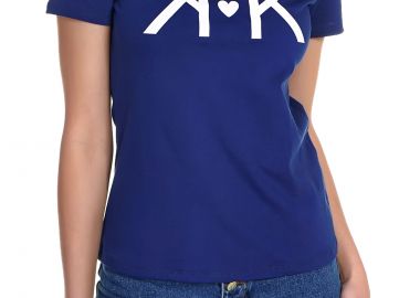 Μπλούζα Κοντομάνικη Kendal + Kylie Classic Heart KKW3711608-LAZULI BLUE Γυναικείο - Kendal + Kylie - 