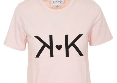 Μπλούζα Κοντομάνικη Kendal + Kylie Longfit Oversized Heart KKW3711627-SOFT PINK Γυναικείο - Kendal + Kylie - 