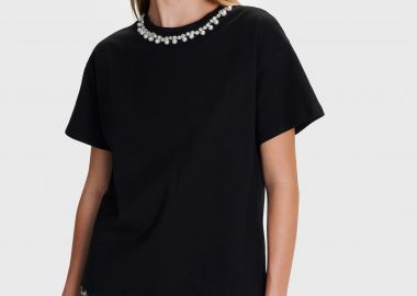 Μπλούζα κοντομάνικη με διακοσμητικά στοιχεία - 5206179002288 -  - 