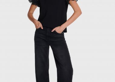 Μπλούζα κοντομάνικη με φουσκωτό μανίκι - 5206179002318 -  - 