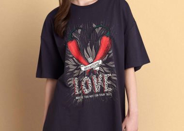 Μπλούζα κοντομάνικη με στάμπα - 5206179085748 -  - 