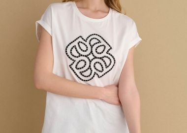 Μπλούζα κοντομάνικη με τύπωμα - 5206634961488 -  - 