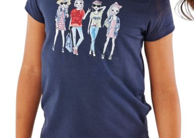 Μπλούζα Κοντομάνικη Mexx Artwork TU2197023G-Navy Κορίτσι - Mexx - 