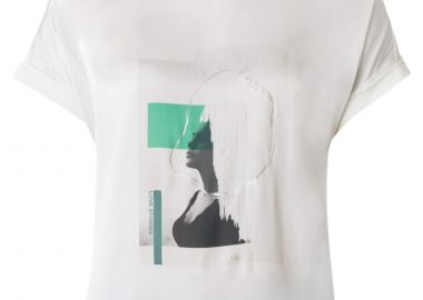 Μπλούζα Κοντομάνικη Mexx Cap Sleeve With Printed Woven Front TU2164036W-Off White Γυναικείο - Mexx - 