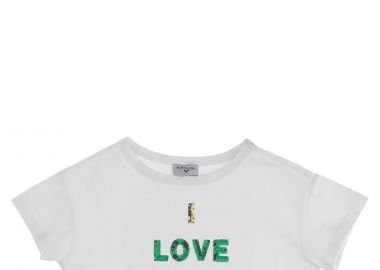 Μπλούζα Κοντομάνικη Monnalisa Croped+Stampa A96604S4 6000-0099 Κορίτσι - Monnalisa - 