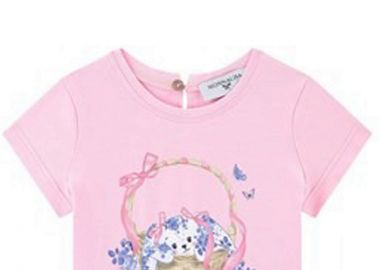 Μπλούζα Κοντομάνικη Monnalisa Mε Χαριτωμένο Τύπωμα 315601S1 5201-0090 Κορίτσι - Monnalisa - 