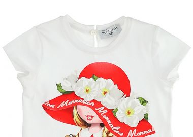 Μπλούζα Κοντομάνικη Monnalisa Με Στάμπα 315616P2 5201-0099 Κορίτσι - Monnalisa - 