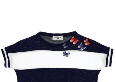 Μπλούζα Κοντομάνικη Monnalisa Πλεκτή Ριγέ 195625A4 5036-9956 Κορίτσι - Monnalisa - 