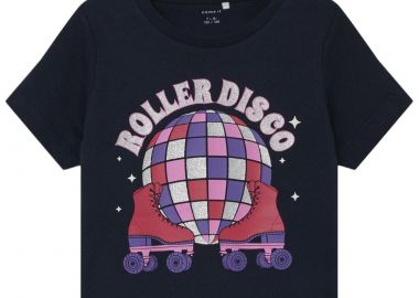 Μπλούζα Κοντομάνικη Name It Nkfbeate 13226124-Dark Sapphire Κορίτσι - Name It - 