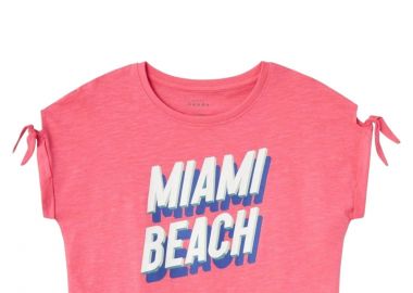 Μπλούζα Κοντομάνικη Name It Nkfveet 13228191-CAMELIA ROSE - MIAMI BEACH Κορίτσι - Name It - 