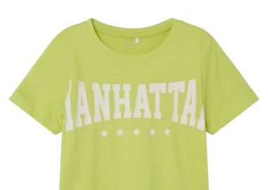 Μπλούζα Κοντομάνικη Name It Nkmberte 13226107-Wild Lime Αγόρι - Name It - 