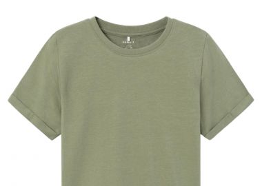 Μπλούζα Κοντομάνικη Name It Nkmheppi 13229923-Oil Green Αγόρι - Name It - 