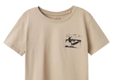 Μπλούζα Κοντομάνικη Name It Nkmvelix 13228237-Pure Cashmere-Adventure Αγόρι - Name It - 