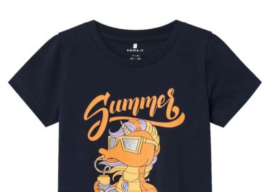 Μπλούζα Κοντομάνικη Name It Nmf Janine 13226048-Dark Sapphire Κορίτσι - Name It - 