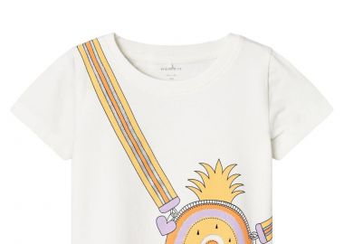 Μπλούζα Κοντομάνικη Name It Nmf Janine 13226048-Jet Stream Κορίτσι - Name It - 