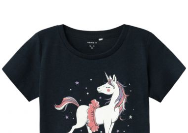 Μπλούζα Κοντομάνικη Name It Nmfbeate 13226024-Dark Sapphire Κορίτσι - Name It - 