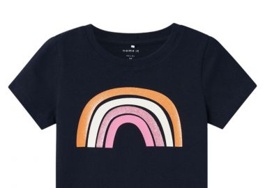 Μπλούζα Κοντομάνικη Name It Nmfhanne 13226039-Dark Sapphire Κορίτσι - Name It - 