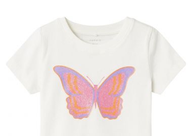 Μπλούζα Κοντομάνικη Name It Nmfhanne 13226039-Jet Stream Κορίτσι - Name It - 