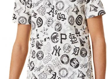 Μπλούζα Κοντομάνικη New Era AOP Distressed Logo 12893175-100 Ανδρικό - New Era - 