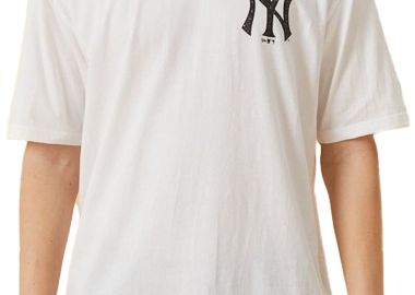 Μπλούζα Κοντομάνικη New Era Distressed Logo 12893171-100 Ανδρικό - New Era - 