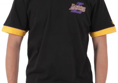 Μπλούζα Κοντομάνικη New Era Los Angeles Lakers NBA Stripe Piping 11935231-BLK Ανδρικό - New Era - 