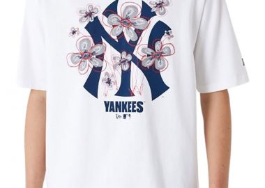 Μπλούζα Κοντομάνικη New Era Mlb Floral Logo Neyya 60435449-100 Ανδρικό - New Era - 