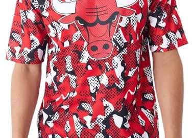 Μπλούζα Κοντομάνικη New Era Nba Team Aop Mesh Os Chi 60435490-600 Ανδρικό - New Era - 