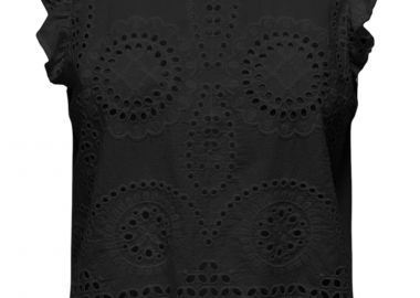 Μπλούζα Κοντομάνικη Only Onlmarga Zindy Life Capsleeve Wvn 15319153-Black Γυναικείο - Only - 