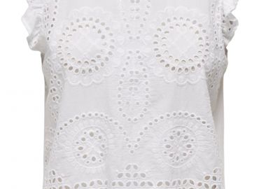 Μπλούζα Κοντομάνικη Only Onlmarga Zindy Life Capsleeve Wvn 15319153-Bright White Γυναικείο - Only - 