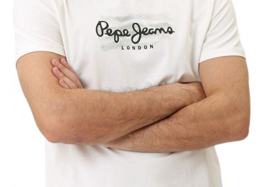 Μπλούζα Κοντομάνικη Pepe Jeans Drop 0 Castle PM509204-837-CHALK WHITE Ανδρικό - Pepe Jeans - 