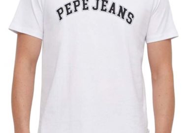 Μπλούζα Κοντομάνικη Pepe Jeans Drop 0 Clement PM509220-800-WHITE Ανδρικό - Pepe Jeans - 