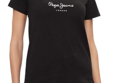 Μπλούζα Κοντομάνικη Pepe Jeans Drop 0 Wendy V Neck PL505482-999-BLACK Γυναικείο - Pepe Jeans - 