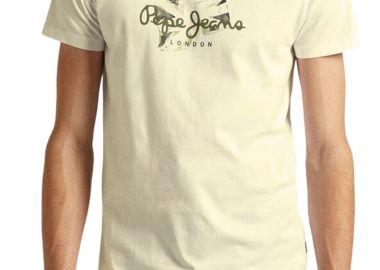 Μπλούζα Κοντομάνικη Pepe Jeans Drop 1 Count PM509208-804-IVORY WHITE Ανδρικό - Pepe Jeans - 