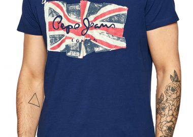 Μπλούζα Κοντομάνικη Pepe Jeans Flag Logo N PM508273-582 Ανδρικό - Pepe Jeans - 