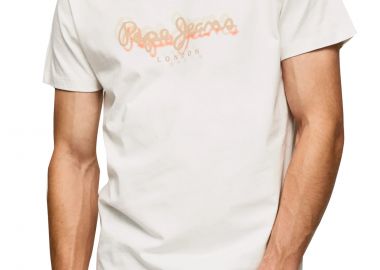 Μπλούζα Κοντομάνικη Pepe Jeans Richme PM508697-803-OFF WHITE Ανδρικό - Pepe Jeans - 
