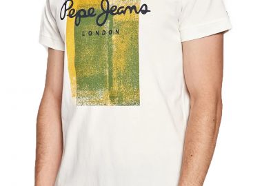 Μπλούζα Κοντομάνικη Pepe Jeans Sawyer PM508542-800-WHITE Ανδρικό - Pepe Jeans - 