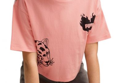 Μπλούζα Κοντομάνικη Puma Ess Graphic Short Length Tee IIII 685118-18 Κορίτσι - Puma - 