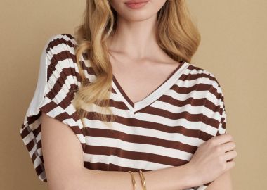 Μπλούζα κοντομάνικη ριγέ - 5206634956170 -  - 