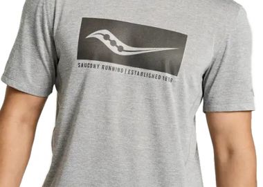 Μπλούζα Κοντομάνικη Saucony Stopwatch Graphic SAM800280-LGHS3 Ανδρικό - Saucony - 