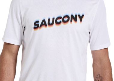 Μπλούζα Κοντομάνικη Saucony Stopwatch Graphic SAM800280-WHA2 Ανδρικό - Saucony - 