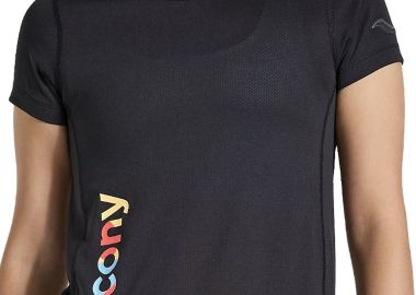 Μπλούζα Κοντομάνικη Saucony Stopwatch Graphic SAW800372-BKA2 Γυναικείο - Saucony - 