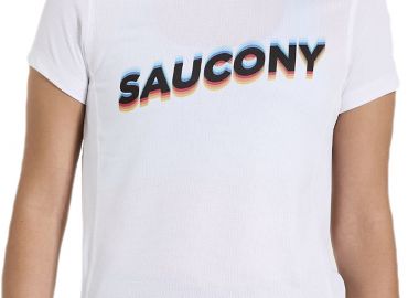 Μπλούζα Κοντομάνικη Saucony Stopwatch Graphic SAW800372-WHA2 Γυναικείο - Saucony - 